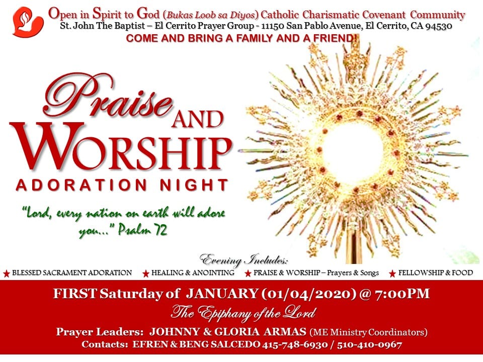 A poster for a religious event