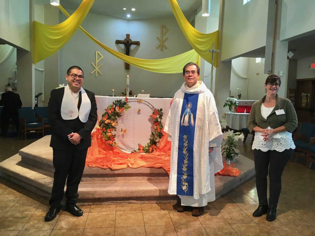 April 15 Ashley and Jacquel are baptized, confirmed and receive communion